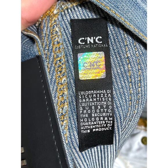 C'N'C Costume National Ribbed Straight Leg Jeans Womens 28 Normcore Casual NWT - Picture 13 of 13